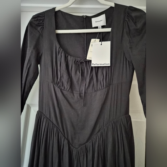 Reformation Black Long Sleeve Dress - Picture 5 of 6